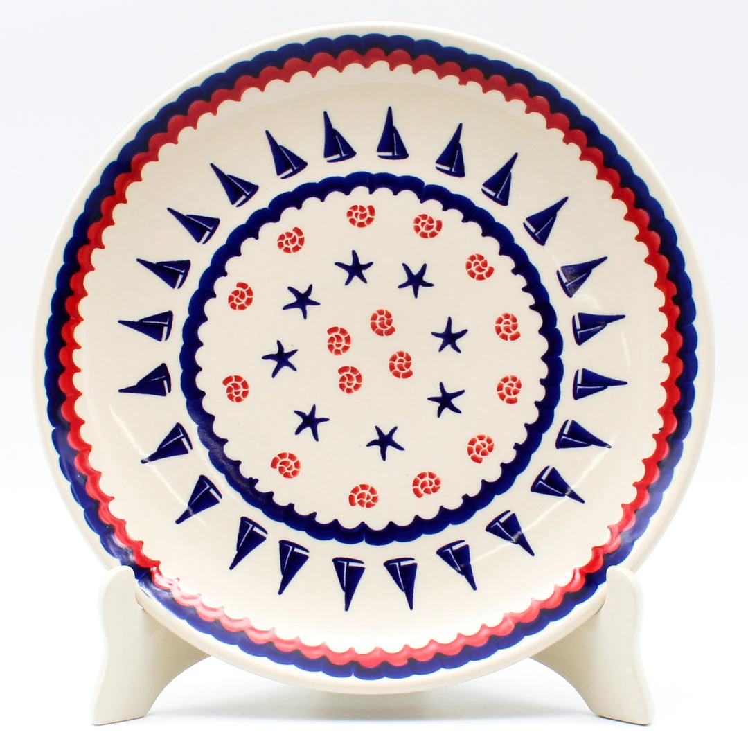 Janelle Imports Dinner Plate 10" In Blue Sail 3 Janelle Imports Dinner Plate 10" In Blue Sail