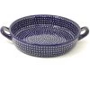 Janelle Imports Round Baker W/Handles In Blue Elegance