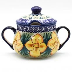 Janelle Imports Family Style Sugar Bowl 14 Oz In Daffodils