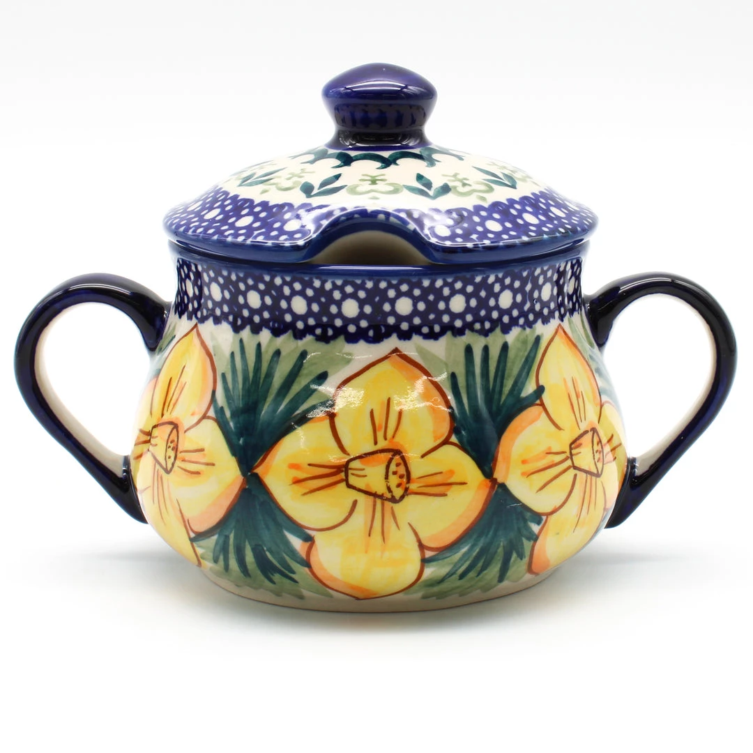 Janelle Imports Family Style Sugar Bowl 14 Oz In Daffodils 3 Janelle Imports Family Style Sugar Bowl 14 Oz In Daffodils