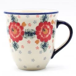 Janelle Imports Lg Bistro Cup 16 Oz In Floral Cluster