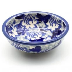 Janelle Imports Shallow Soy Bowl In Blue Butterfly