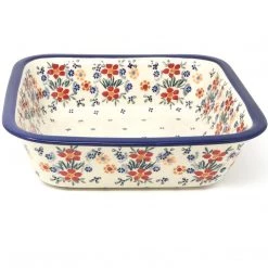 Janelle Imports Deep Square Baker In Delicate Flowers