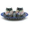 Janelle Imports Salt & Pepper Set W/Tray In Autumn