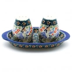 Janelle Imports Salt & Pepper Set W/Tray In Autumn