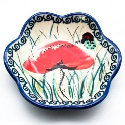 Janelle Imports Flower Plate In Polish Poppy