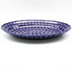 Janelle Imports Oval Basia Platter In Pinwheel