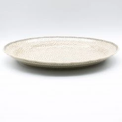 Janelle Imports Oval Basia Platter In Black Elegance