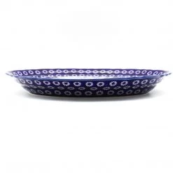Janelle Imports Oval Basia Platter In Pinwheel