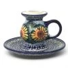 Janelle Imports Candle Holder W/Handle In Sunflowers 1 Janelle Imports Candle Holder W/Handle In Sunflowers