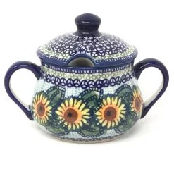Janelle Imports Family Style Sugar Bowl 14 Oz In Sunflowers