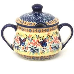 Janelle Imports Family Style Sugar Bowl 14 Oz In Butterfly Meadow