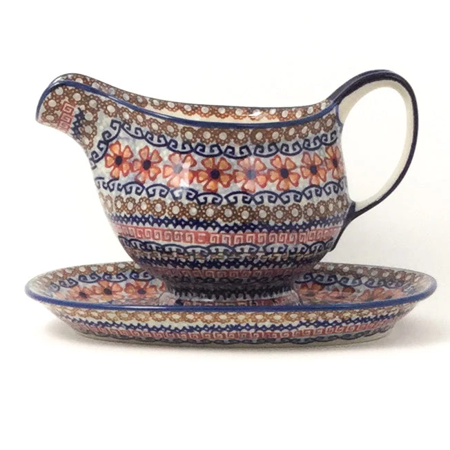 Janelle Imports Gravy Boat W/Tray 1 Qt In Earth Tones 3 Janelle Imports Gravy Boat W/Tray 1 Qt In Earth Tones