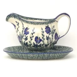 Janelle Imports Gravy Boat W/Tray 1 Qt In Wild Blue