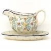 Janelle Imports Gravy Boat W/Tray 1 Qt In Spectacular Daisy