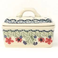 Janelle Imports Butter Box In Dill Flowers