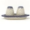 Janelle Imports Salt & Pepper Set W/Tray In Simple Elegance