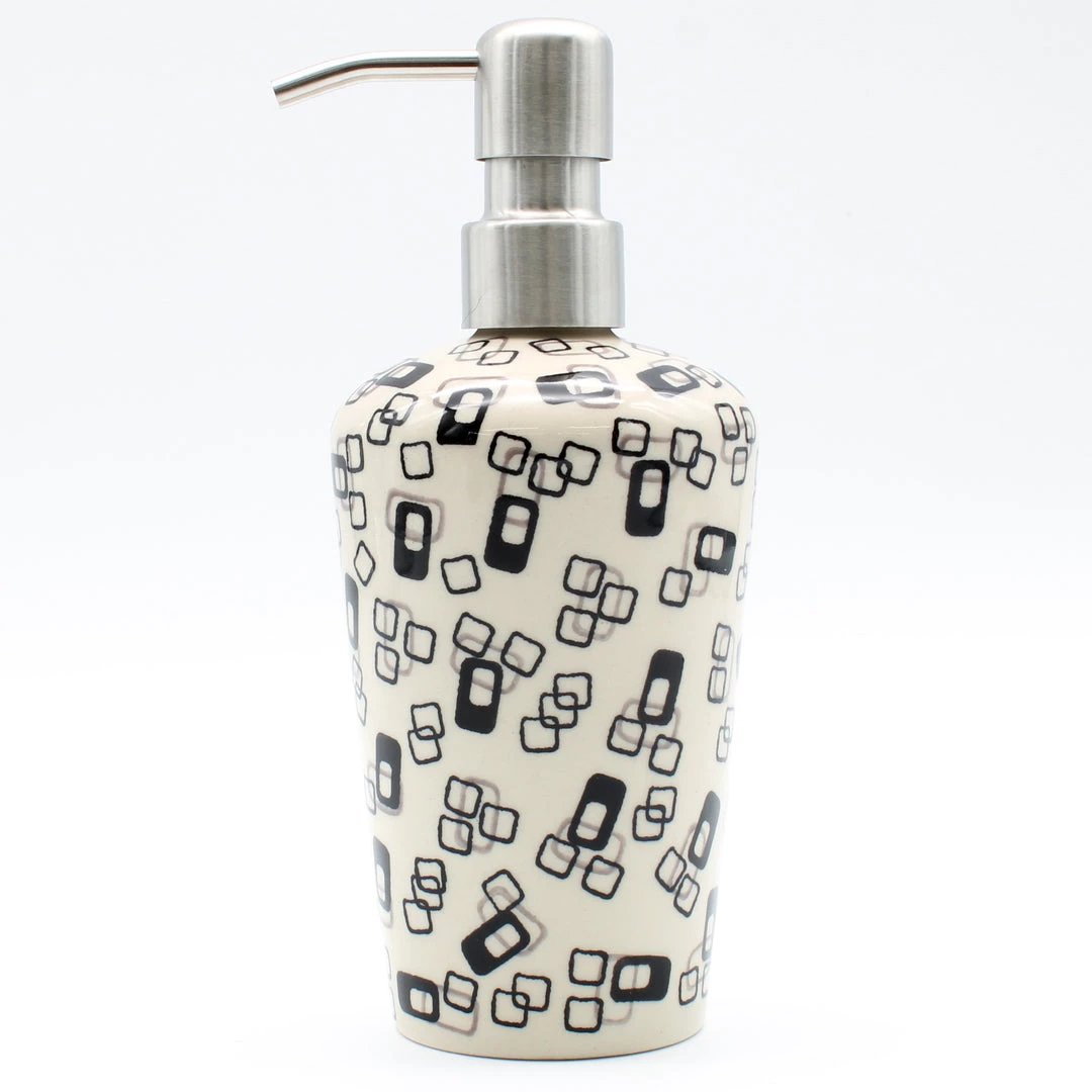 Janelle Imports Soap Dispenser In Modern Gray & Black 3 Janelle Imports Soap Dispenser In Modern Gray & Black