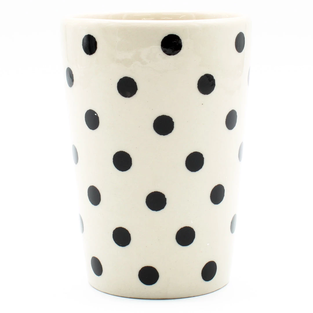 Janelle Imports Toothbrush Holder/Cup In Black Polka-Dot 3 Janelle Imports Toothbrush Holder/Cup In Black Polka-Dot