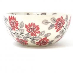 Janelle Imports Soup Bowl 24 Oz In Red & Gray