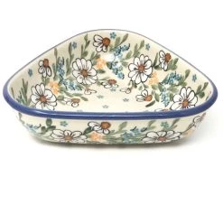 Janelle Imports Triangular Bowl 8" In Spectacular Daisy