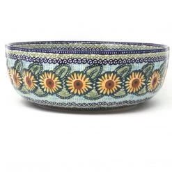 Janelle Imports Family Shallow Bowl In Sunflowers