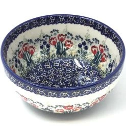 Janelle Imports Soup Bowl 24 Oz In Red Tulips