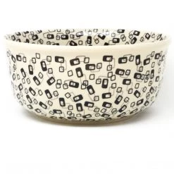 Janelle Imports Family Deep Bowl In Modern Gray & Black