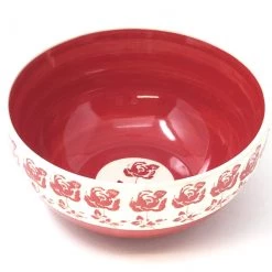 Janelle Imports Soup Bowl 24 Oz In Red Rose