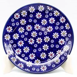 Janelle Imports Luncheon Plate In Flowers On Blue