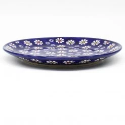 Janelle Imports Luncheon Plate In Flowers On Blue