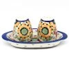 Janelle Imports Salt & Pepper Set W/Tray In Fall