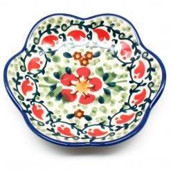 Janelle Imports Flower Plate In Red Poppies