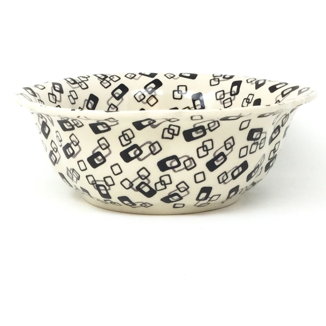 Janelle Imports Sm Retro Bowl In Modern Gray & Black 3 Janelle Imports Sm Retro Bowl In Modern Gray & Black