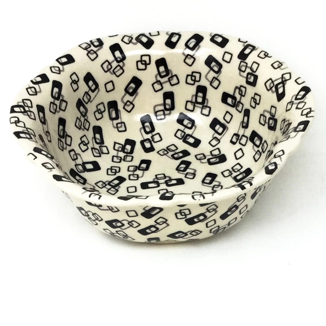 Janelle Imports Sm Retro Bowl In Modern Gray & Black 4 Janelle Imports Sm Retro Bowl In Modern Gray & Black