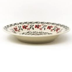 Janelle Imports Soup Plate In Red & Black
