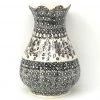 Janelle Imports Scalloped Vase In Gray & Black