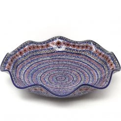 Janelle Imports Fluted Pasta Bowl In Earth Tones