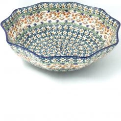 Janelle Imports Lg New Kitchen Bowl In White Daisy