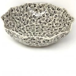 Janelle Imports Lg New Kitchen Bowl In Modern Gray & Black