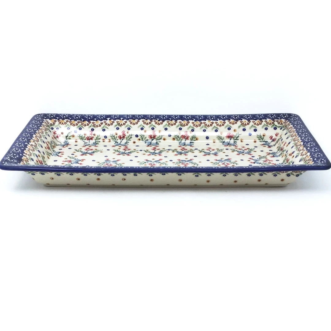 Janelle Imports Lg Rect. Server W/Lip In Morning Glory 3 Janelle Imports Lg Rect. Server W/Lip In Morning Glory