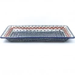 Janelle Imports Lg Rect. Server W/Lip In Wild Roses