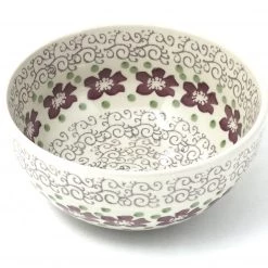 Janelle Imports Soup Bowl 24 Oz In Purple & Gray Flowers