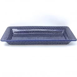 Janelle Imports Md Rect. Server W/Lip In Blue Elegance