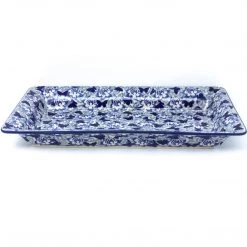 Janelle Imports Md Rect. Server W/Lip In Blue Butterfly