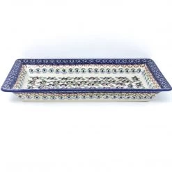 Janelle Imports Md Rect. Server W/Lip In Forget-Me-Not