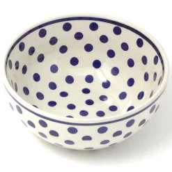 Janelle Imports Soup Bowl 24 Oz In Blue Polka-Dot