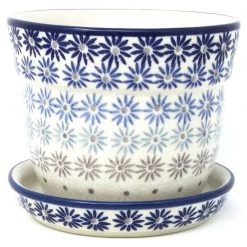 Janelle Imports Sm Flower Pot W/Plate In All Stars