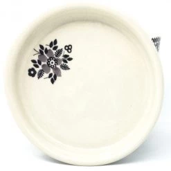 Janelle Imports Sm Flower Pot W/Plate In Gray & Black