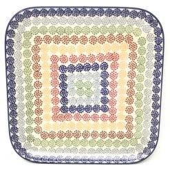 Janelle Imports Square Sushi Plate 8.5" In Modern Dots